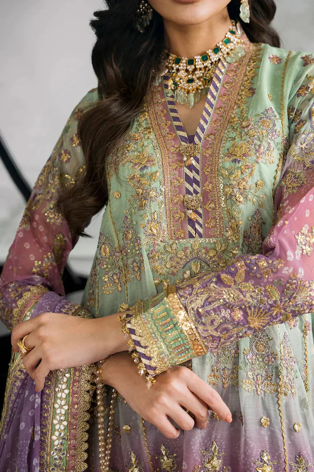 Baroque | Chantelle Embroidered Collection | CH12-08 - Pakistani Designer Dress - by Baroque | Type: Bridal - 100% Original at Saira Sultan