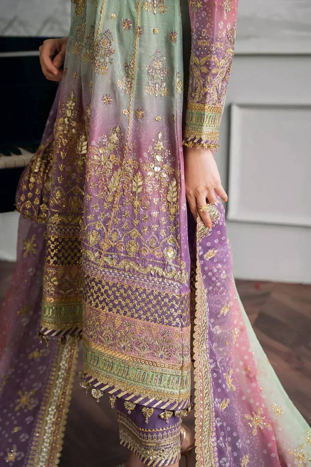 Baroque | Chantelle Embroidered Collection | CH12-08 - Pakistani Designer Dress - by Baroque | Type: Bridal - 100% Original at Saira Sultan
