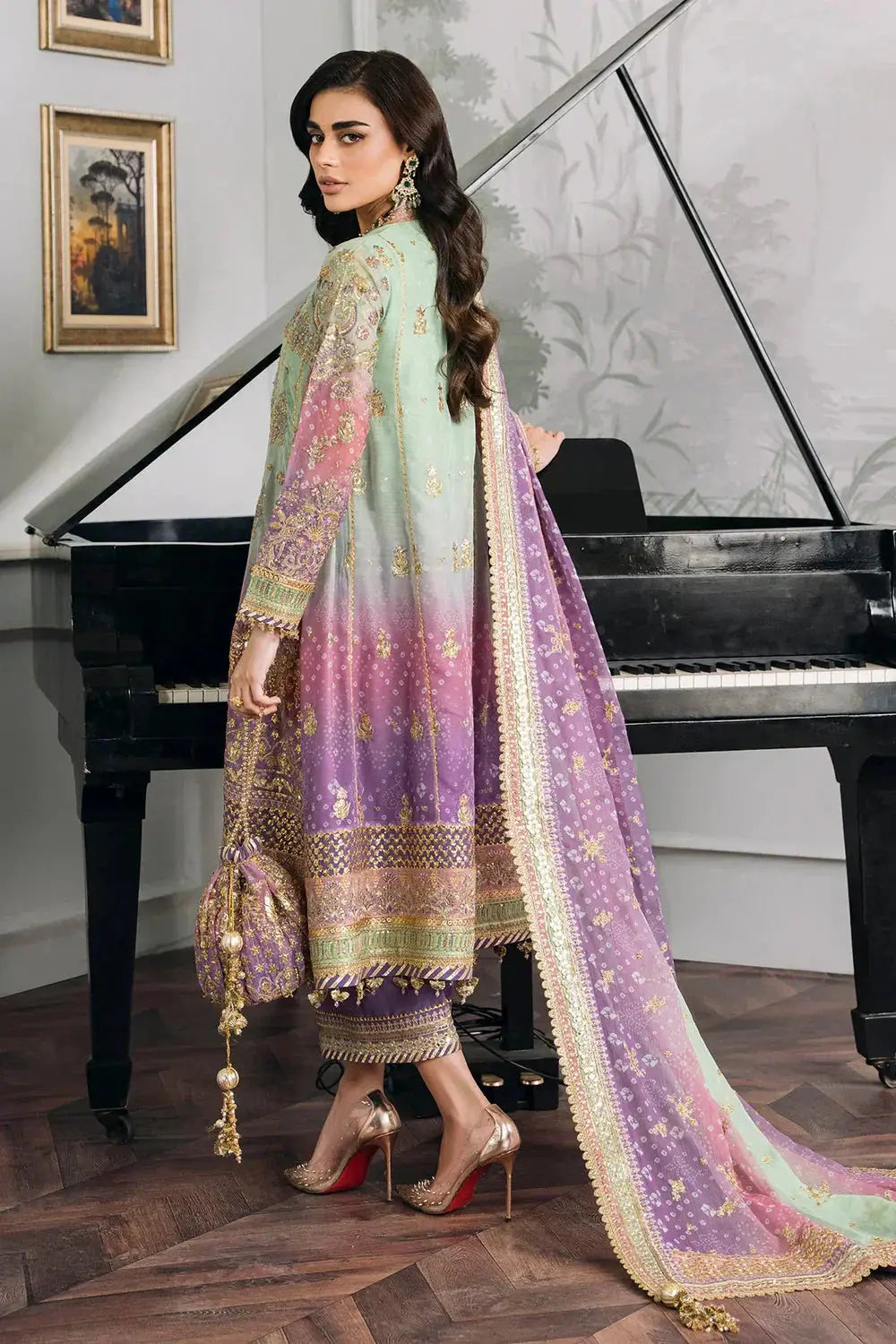 Baroque | Chantelle Embroidered Collection | CH12-08 - Pakistani Designer Dress - by Baroque | Type: Bridal - 100% Original at Saira Sultan