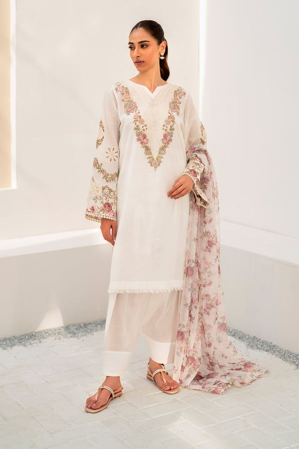 Baroque | Luxury Pret 24 | LAWN UF-665 - Pakistani Designer Dress - by Baroque | Type: Luxury - 100% Original at Saira Sultan