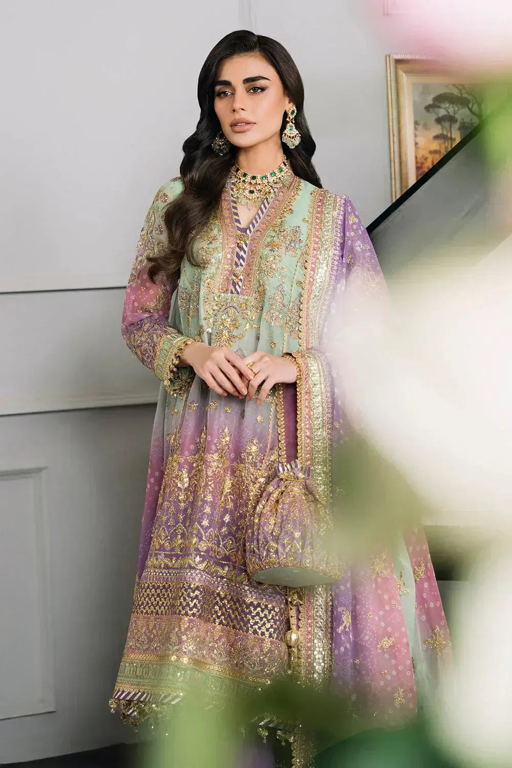 Baroque | Chantelle Embroidered Collection | CH12-08 - Pakistani Designer Dress - by Baroque | Type: Bridal - 100% Original at Saira Sultan