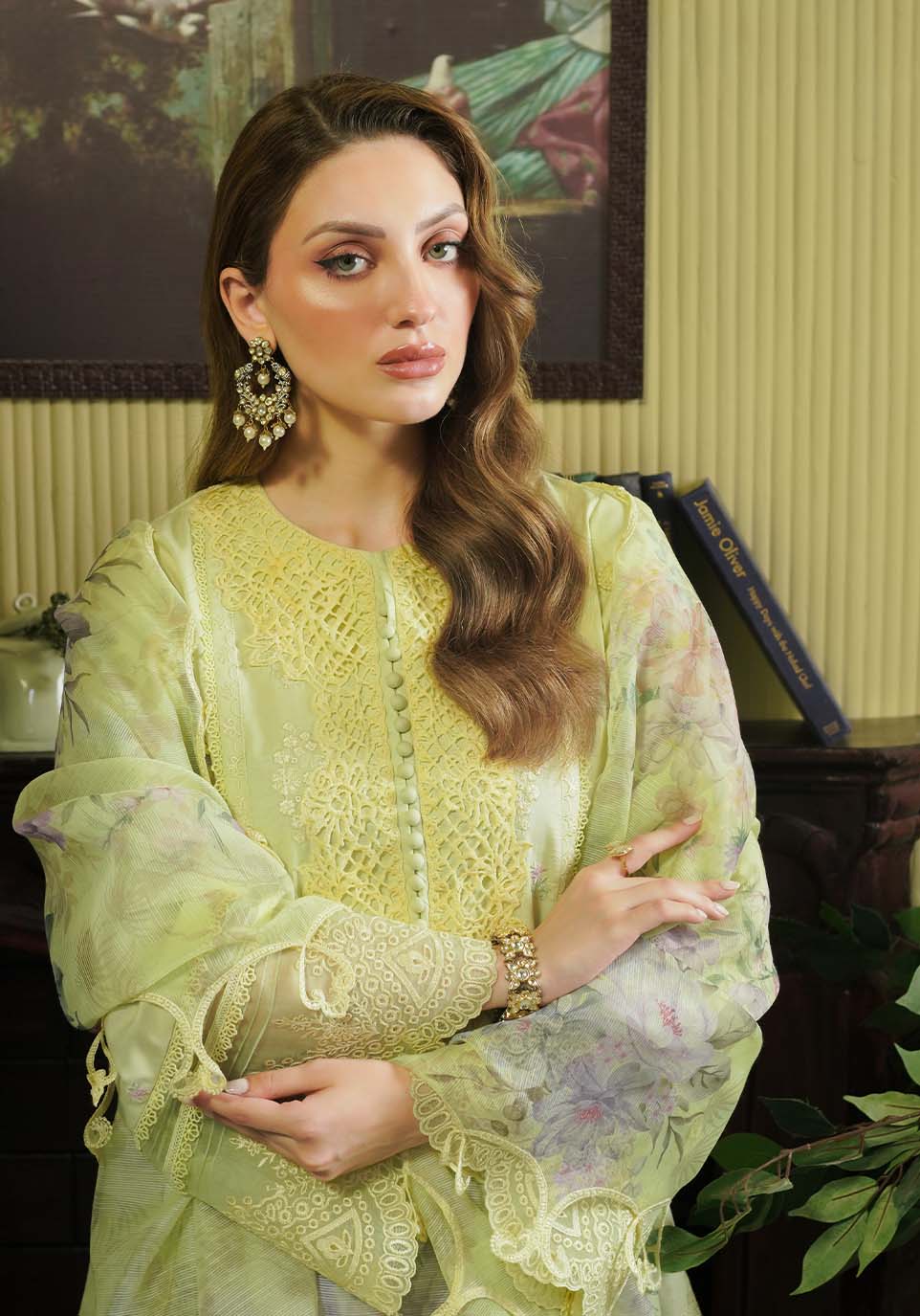 Zarqash | Tresor Luxury Lawn 24 | ZQT 008 PRIMROSE - Pakistani Designer Dress - by Zarqash | Type: Luxury - 100% Original at Saira Sultan