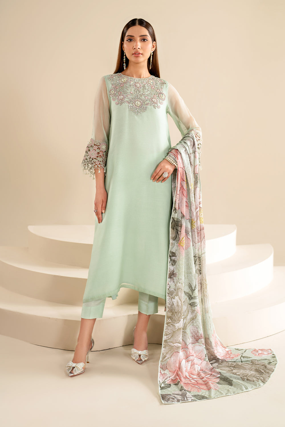 Baroque | Luxury Pret 24 | CHIFFON PR-920 - Pakistani Designer Dress - by Baroque | Type: Luxury - 100% Original at Saira Sultan