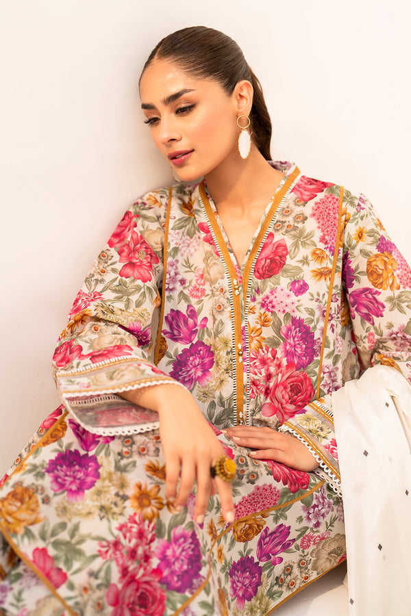 Baroque | Luxury Pret 24 | LAWN UF-667 - Pakistani Designer Dress - by Baroque | Type: Luxury - 100% Original at Saira Sultan