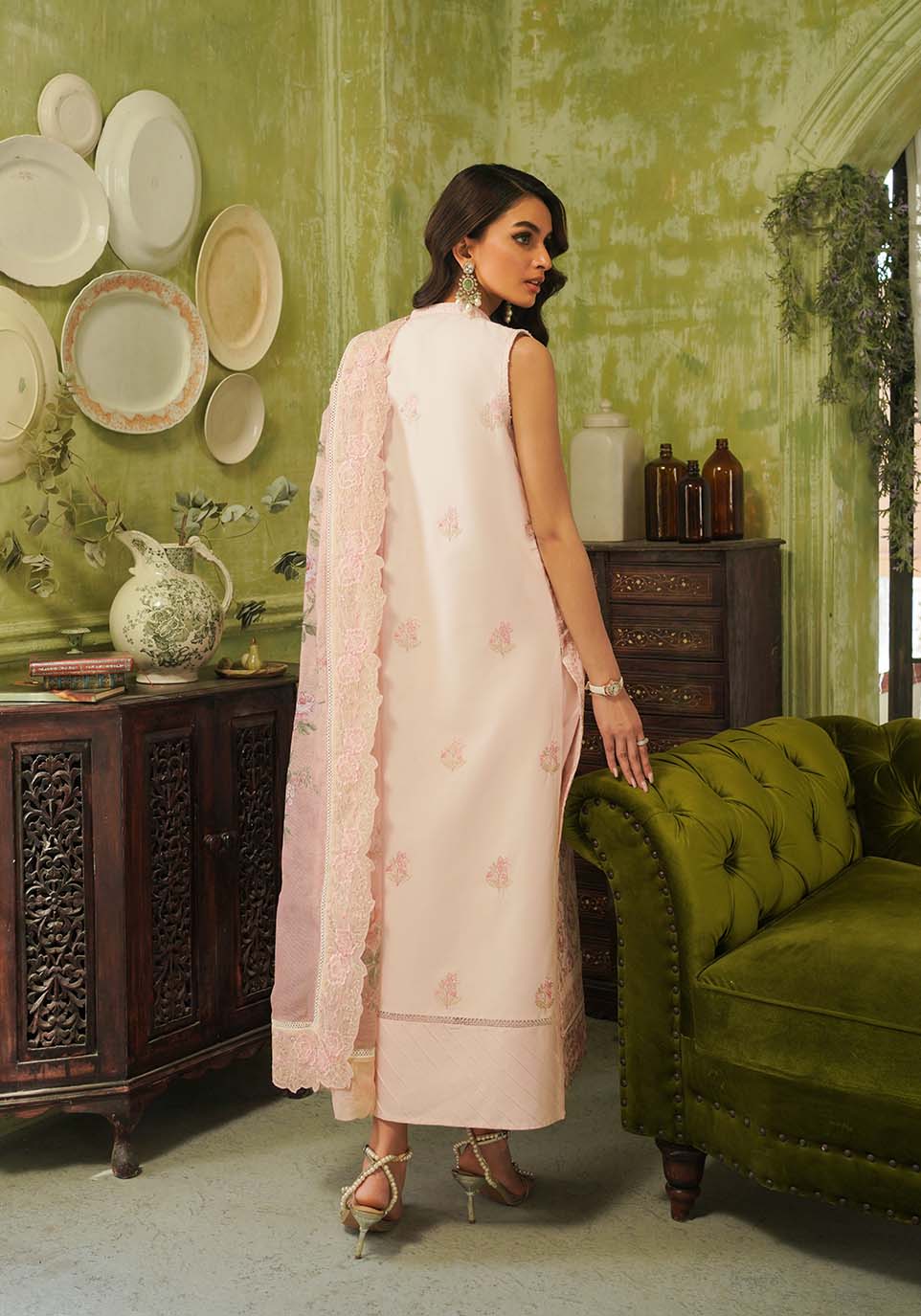 Zarqash | Tresor Luxury Lawn 24 | ZQT 003 FLORA - Pakistani Designer Dress - by Zarqash | Type: Luxury - 100% Original at Saira Sultan