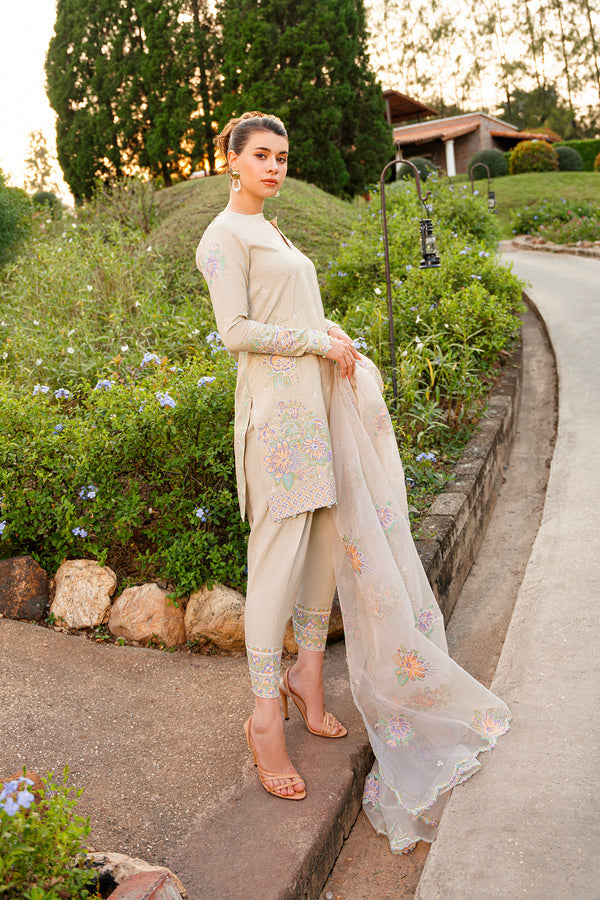 Enzo | Leia Silk Pret | Iris Custom Size Ivory Korean Raw Silk