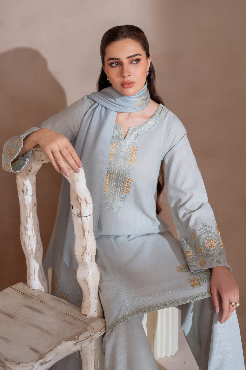 Iznik | Exclusive Winter | UE-369 XL Gray Khaddar