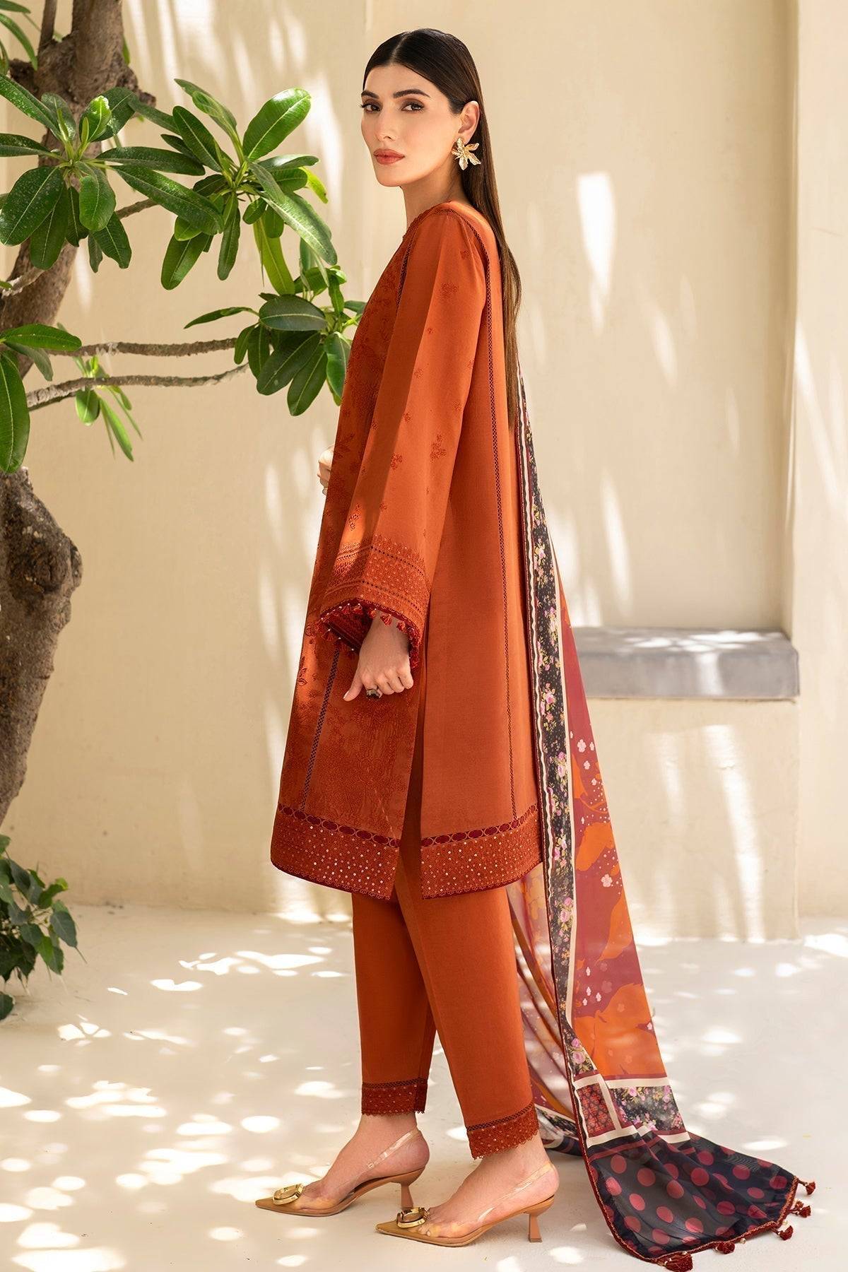 Jazmin | Irish Lawn SS 24 | D5 - Pakistani Designer Dress - by Jazmin | Type: Luxury - 100% Original at Saira Sultan