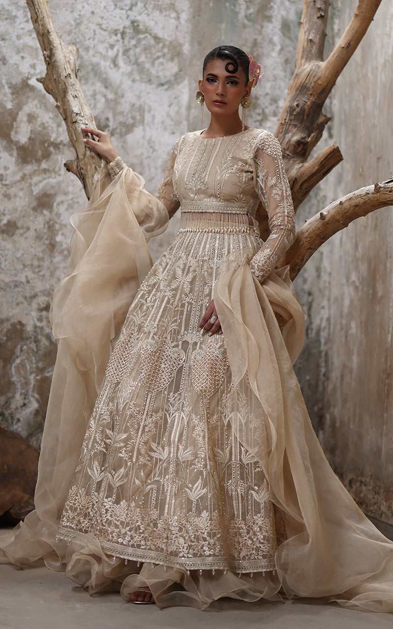 Threads and Motifs | Formal Dresses 25 | Organza Embroidered Blouse And Lehenga - Pakistani Designer Dress - by Threads and Motifs - Type : Ladies Clothes - 100% Original at Saira Sultan