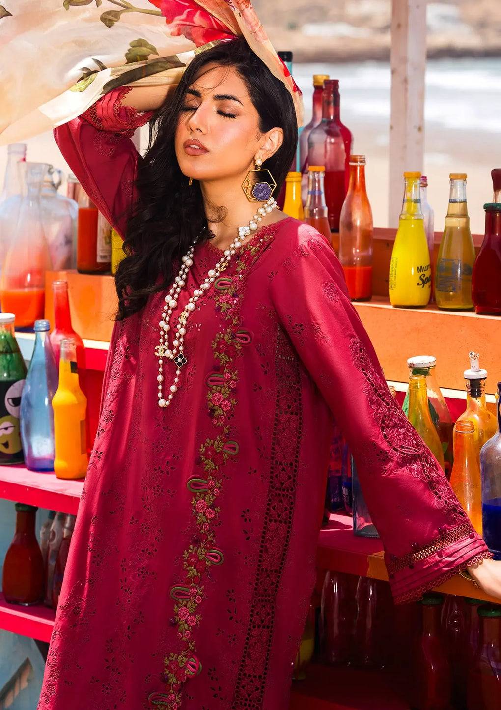 Elaf Premium | Hai Kuch Festive Lawn 24 | EHK-05 Naaz - Pakistani Designer Dress - by Elaf Premium | Type: Luxury - 100% Original at Saira Sultan