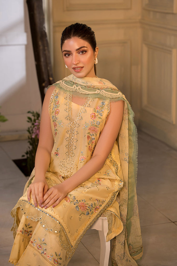 Sobia Nazir | Vital Lawn 25 | 1B M Beige Lawn