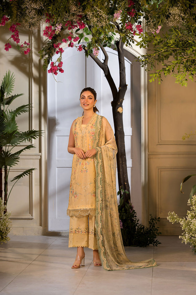 Sobia Nazir | Vital Lawn 25 | 1B XS Beige Lawn