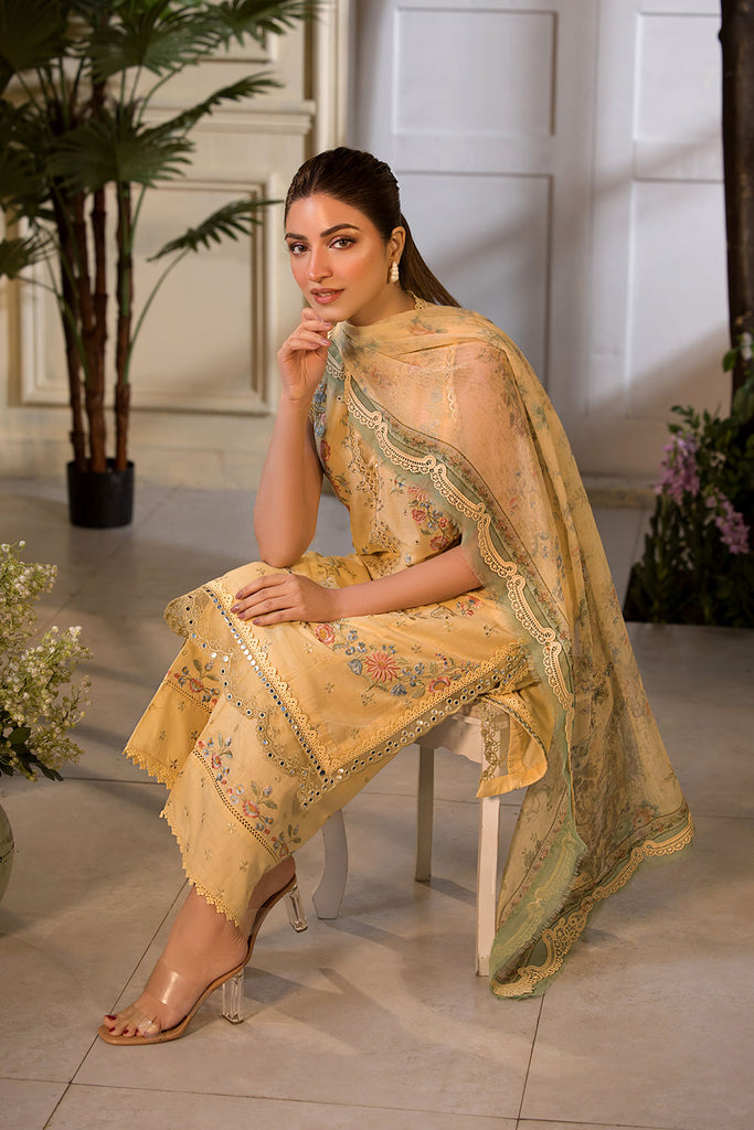 Sobia Nazir | Vital Lawn 25 | 1B XL Beige Lawn