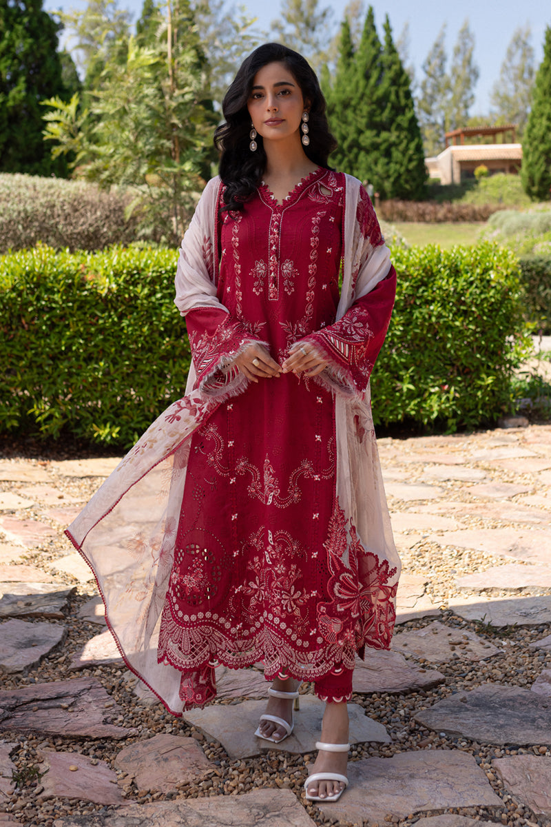 Qalamkar | Q Line Lawn 25 | QM-15 Soha XS Red Lawn
