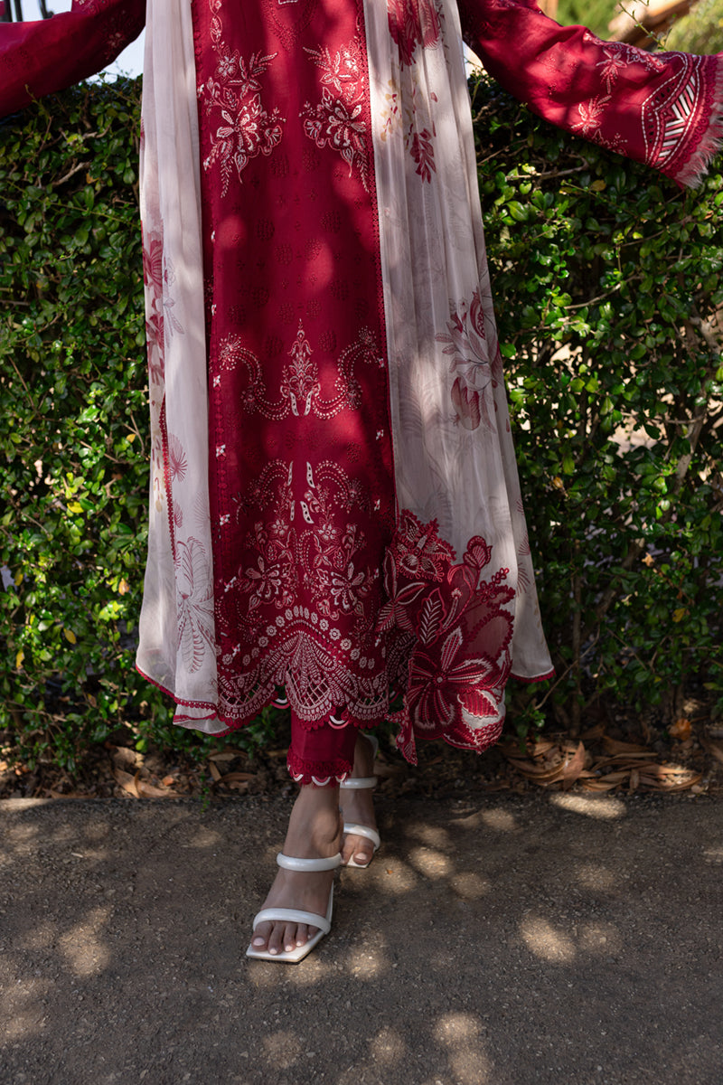 Qalamkar | Q Line Lawn 25 | QM-15 Soha M Red Lawn