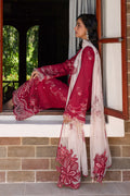 Qalamkar | Q Line Lawn 25 | QM-15 Soha Custom Size Red Lawn