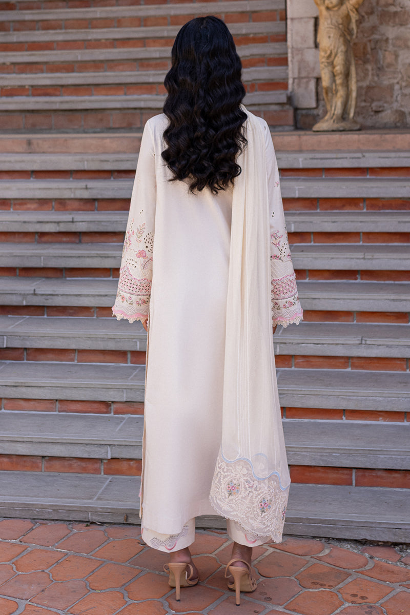 Qalamkar | Q Line Lawn 25 | QM-02 Cheri XS White Lawn