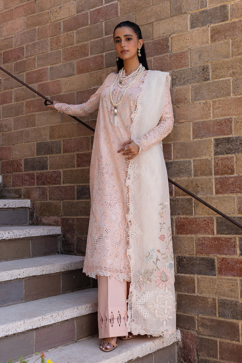 Qalamkar | Q Line Lawn 25 | QM-12 Miso XL Pink Lawn