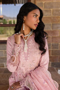 Qalamkar | Q Line Lawn 25 | QM-09 Rosalee Custom Size Pink Lawn