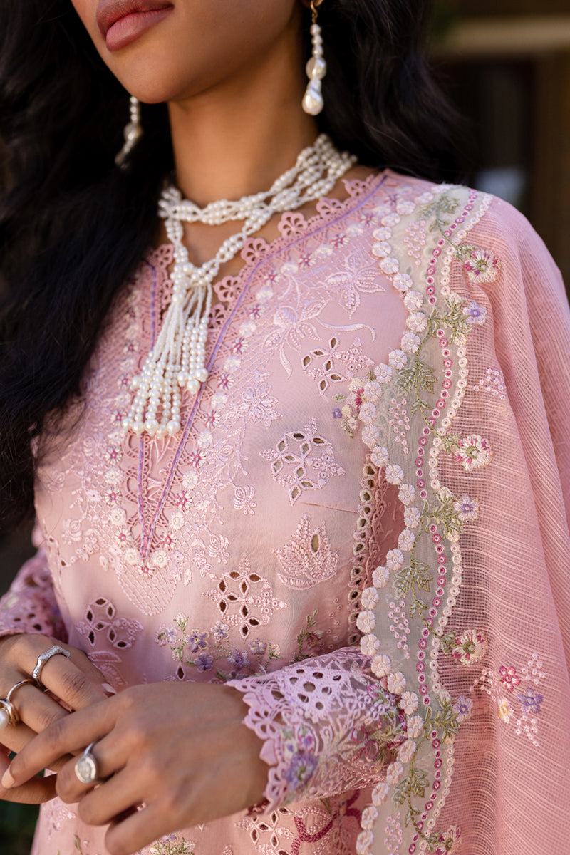 Qalamkar | Q Line Lawn 25 | QM-09 Rosalee XL Pink Lawn