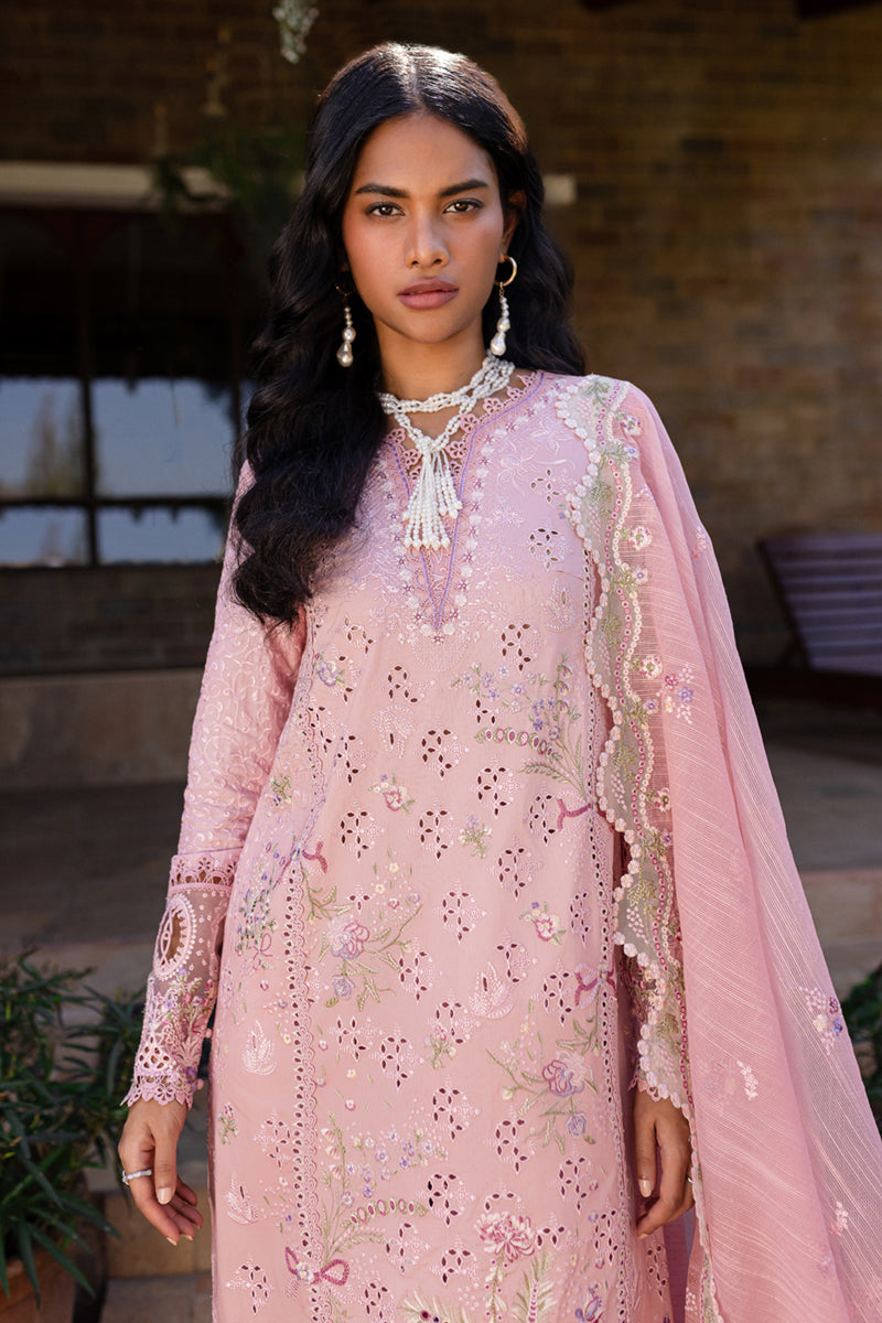 Qalamkar | Q Line Lawn 25 | QM-09 Rosalee L Pink Lawn