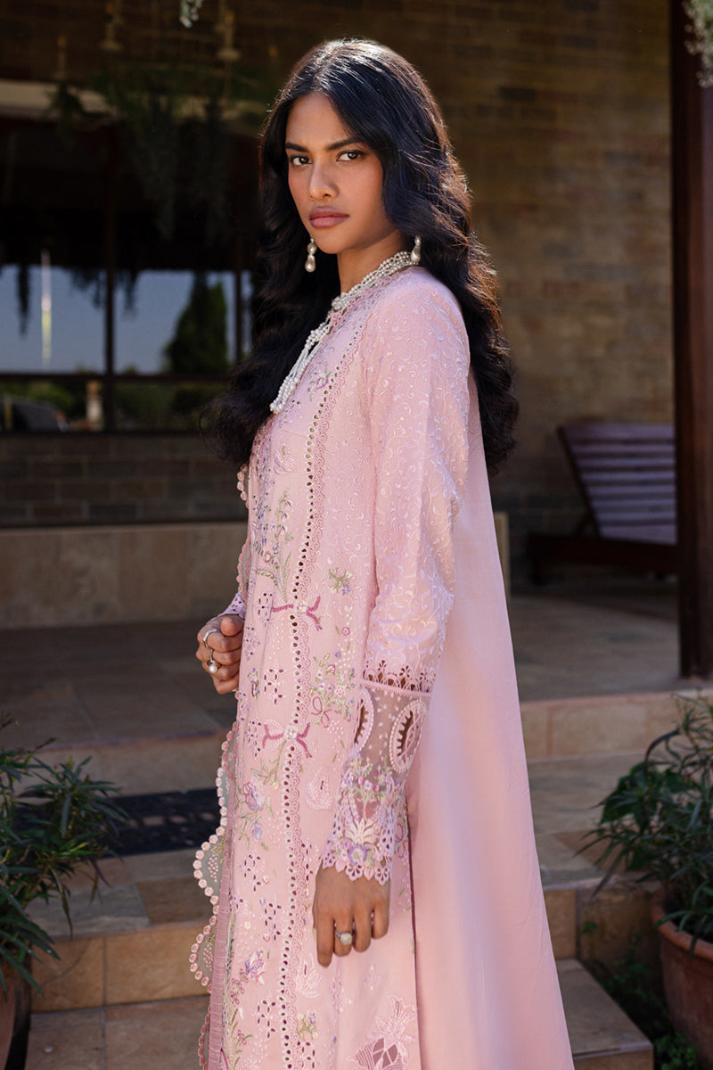 Qalamkar | Q Line Lawn 25 | QM-09 Rosalee M Pink Lawn