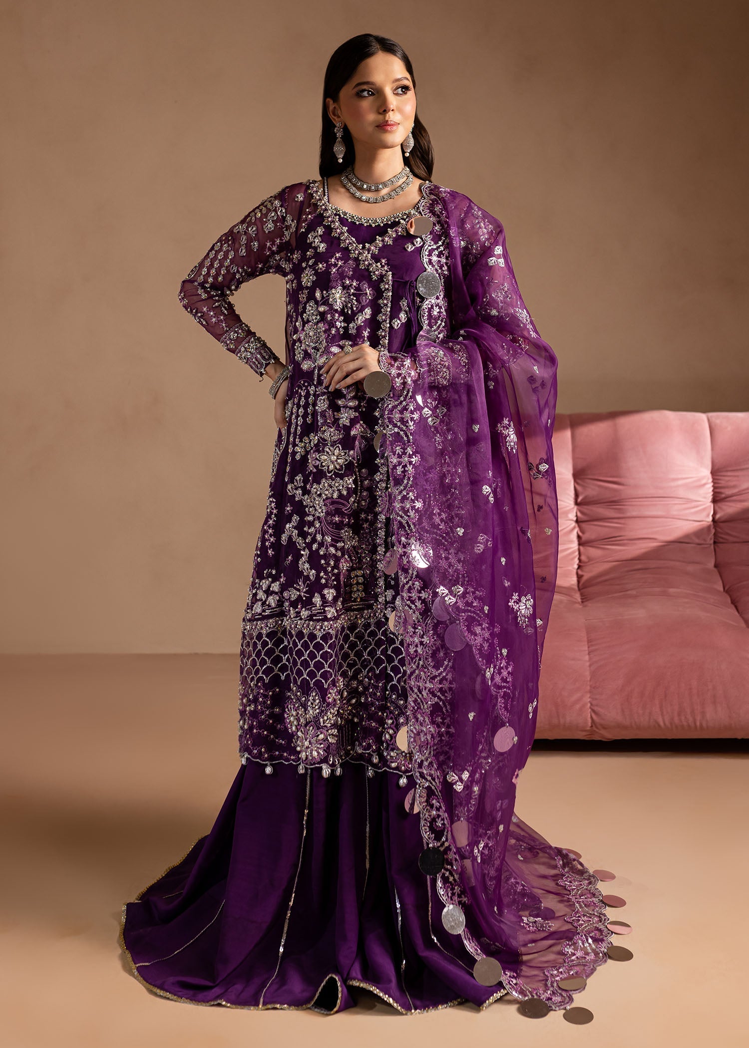 Maria Osama Khan | Lamhay Wedding Festive | Sheesham Custom Size Angrakha