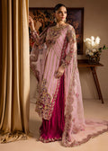 Maria Osama Khan | Lamhay Wedding Festive | Zarmina XL Open Long Shirt with Crushed Sharara