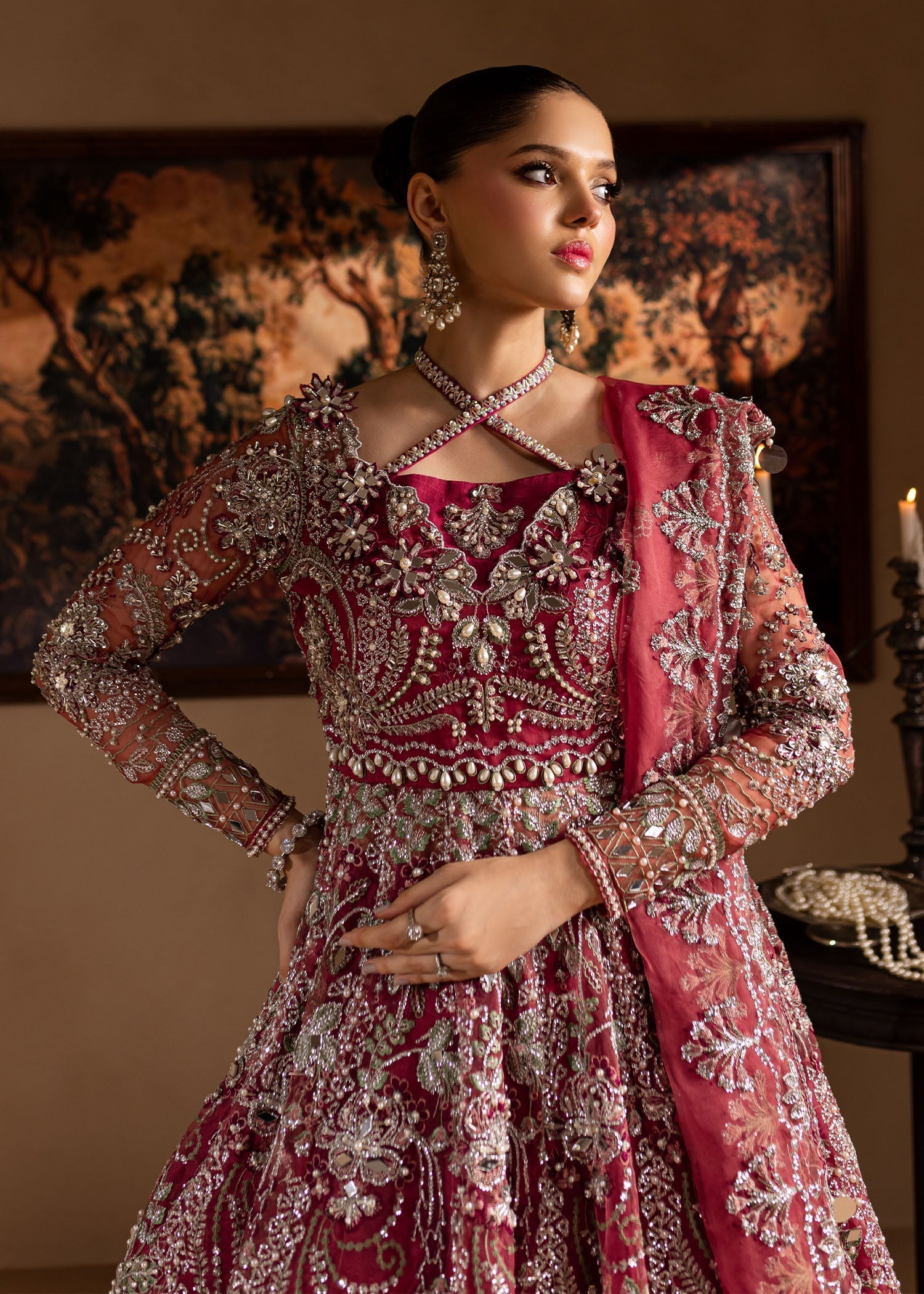 Maria Osama Khan | Lamhay Wedding Festive | Nayab M Frock with Lehnga