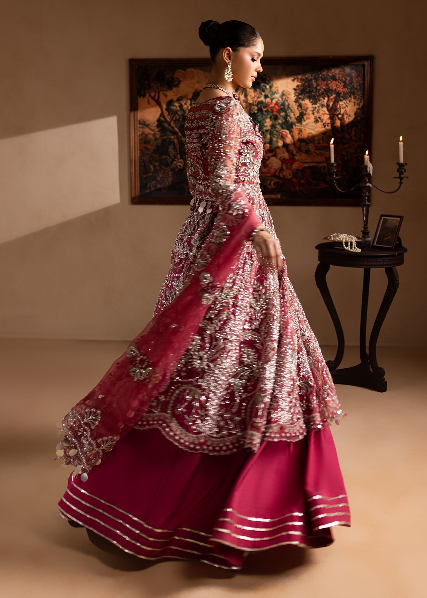 Maria Osama Khan | Lamhay Wedding Festive | Nayab XL Frock with Lehnga