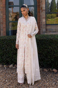 Qalamkar | Q Line Lawn 25 | QM-18 Feeha XS White Lawn