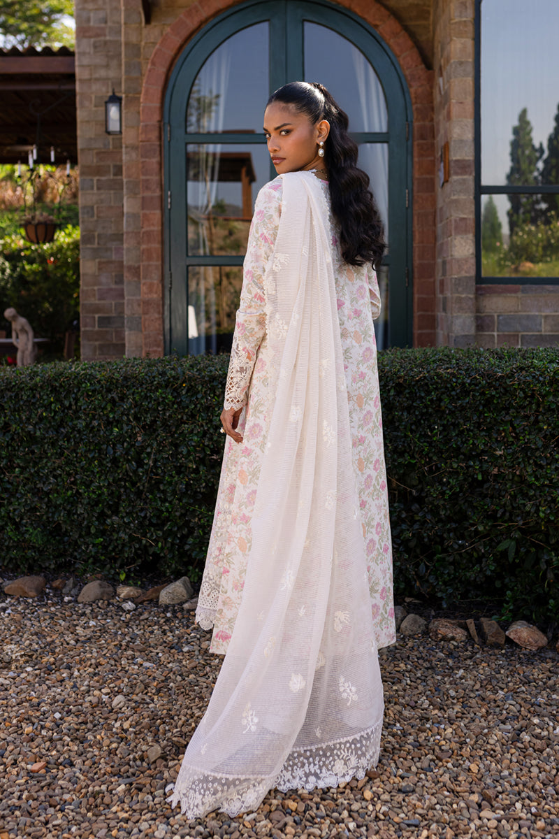 Qalamkar | Q Line Lawn 25 | QM-18 Feeha XS White Lawn