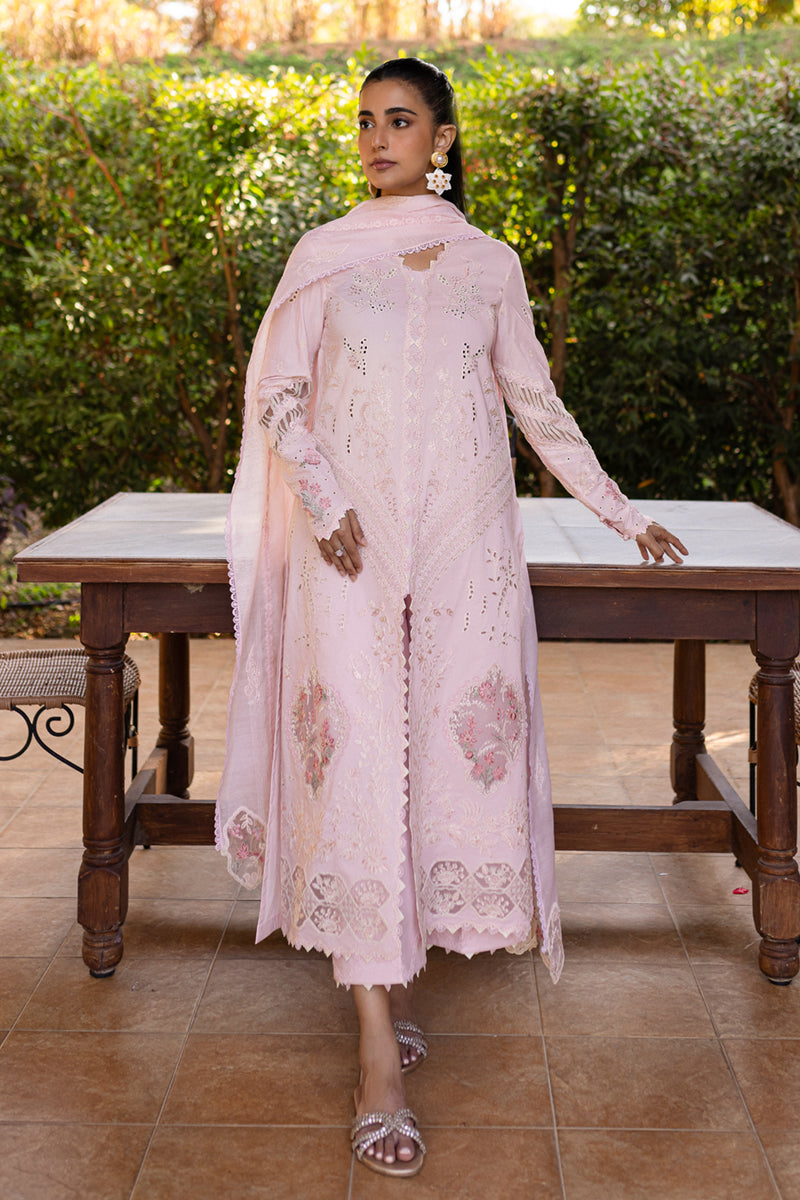 Qalamkar | Q Line Lawn 25 | QM-03 Rune XS Light Pink Lawn