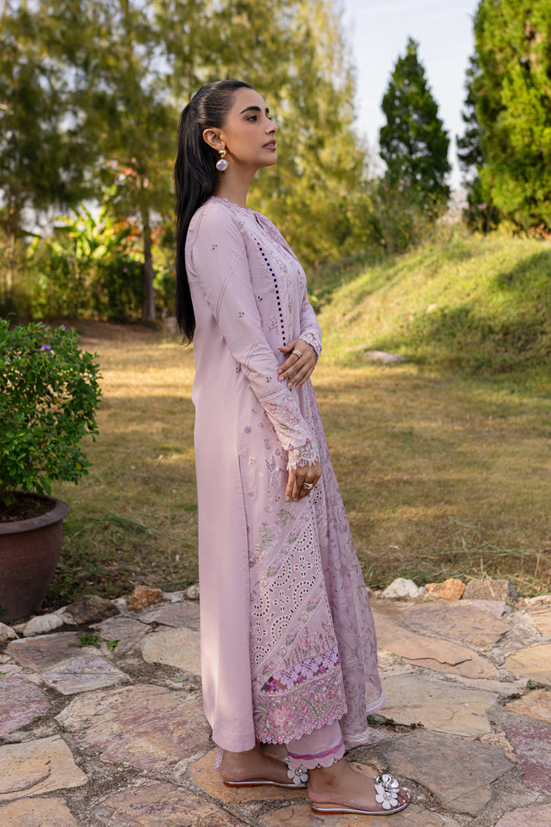 Qalamkar | Q Line Lawn 25 | QM-05 Cecilia XS Lilac Lawn