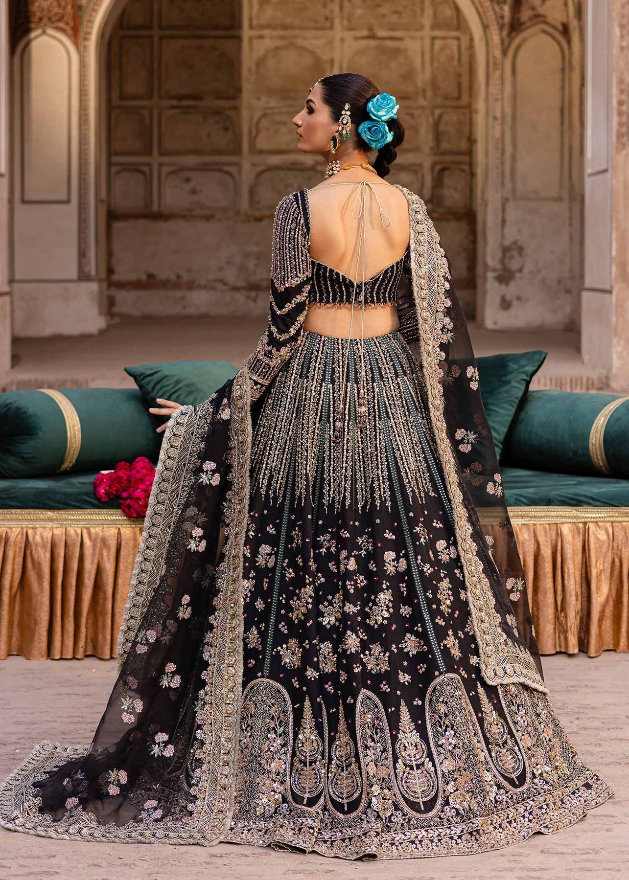 Akbar Aslam | Dastaan Luxury Formals | Nehaab S Black Silk