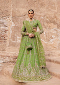 Akbar Aslam | Dastaan Luxury Formals | Nashmira XL Green Silk