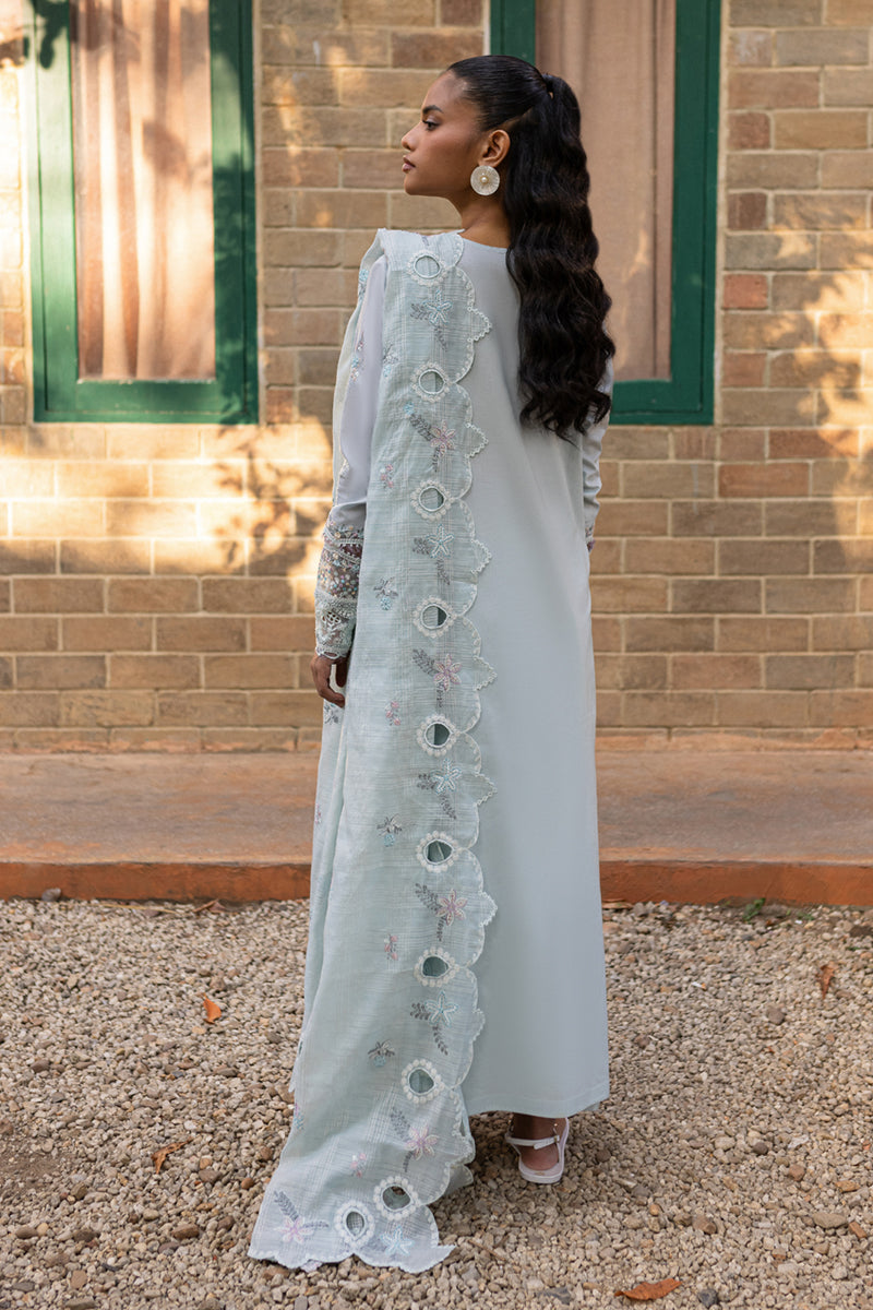 Qalamkar | Q Line Lawn 25 | QM-16 Lune XS Ice Blue Lawn