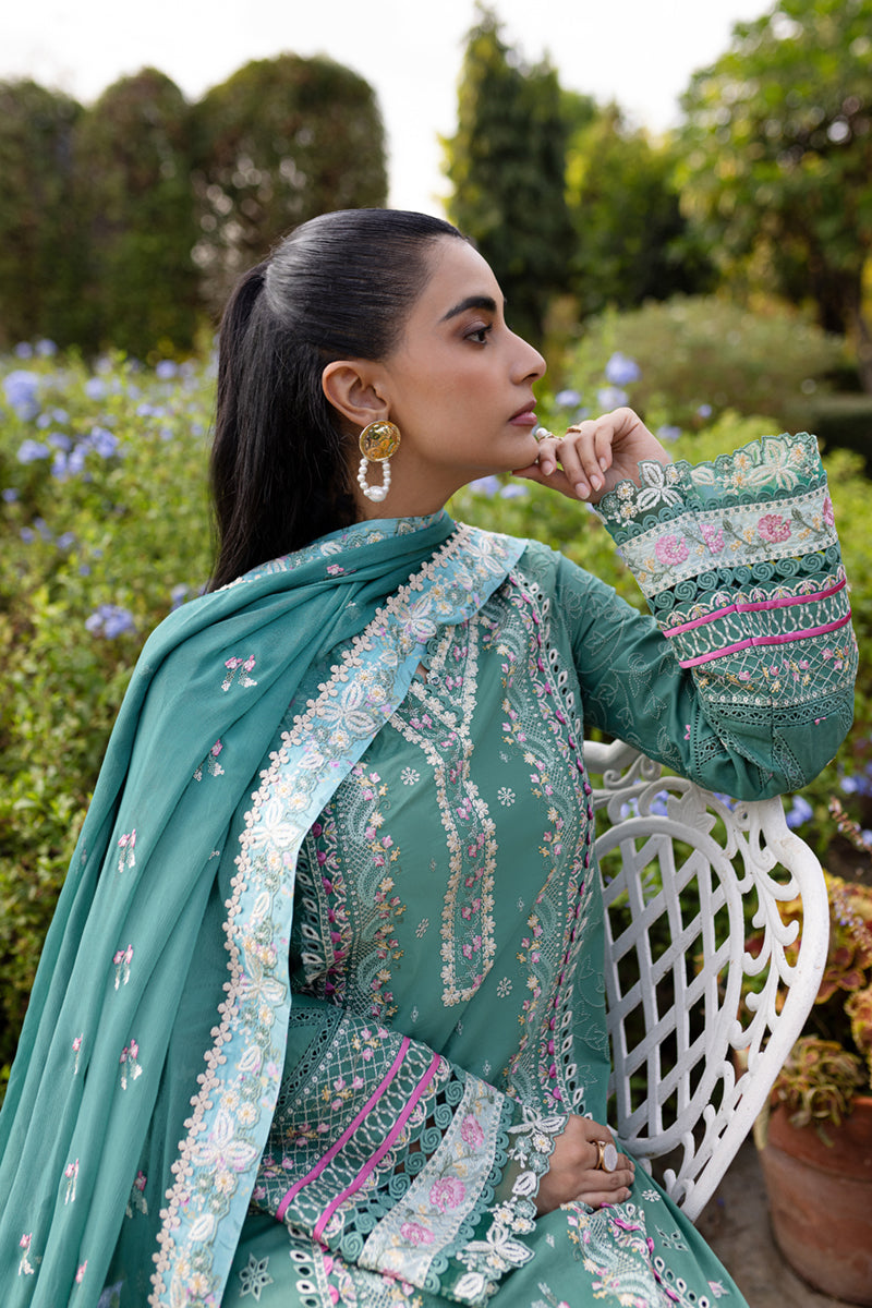 Qalamkar | Q Line Lawn 25 | QM-06 Omi XL Mint Green Lawn