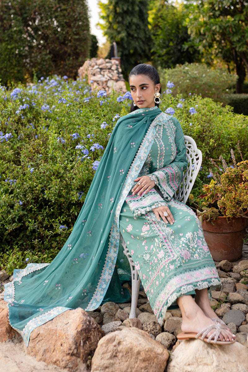 Qalamkar | Q Line Lawn 25 | QM-06 Omi S Mint Green Lawn