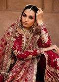Akbar Aslam | Dastaan Luxury Formals | Arusa L Red Tissue Silk