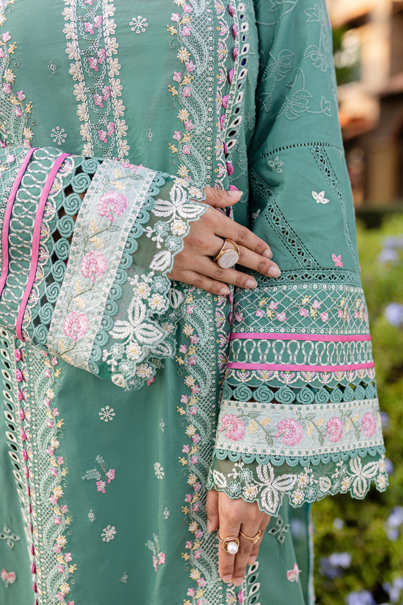 Qalamkar | Q Line Lawn 25 | QM-06 Omi M Mint Green Lawn