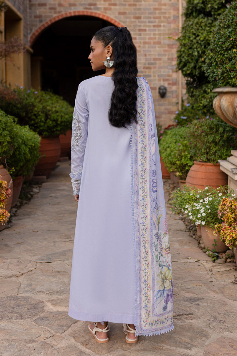 Qalamkar | Q Line Lawn 25 | QM-17 Lyla XS Light Blue Lawn