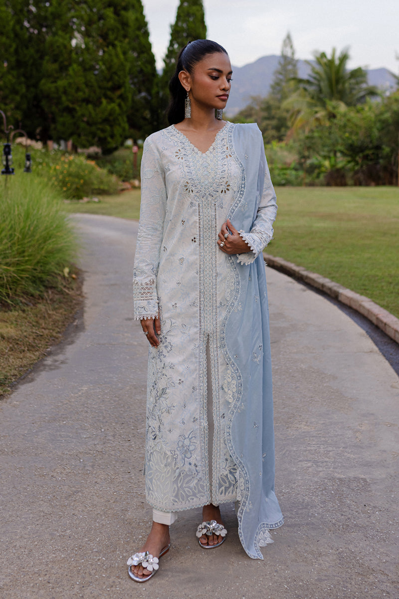 Qalamkar | Q Line Lawn 25 | QM-07 Kian XS Light Blue Lawn