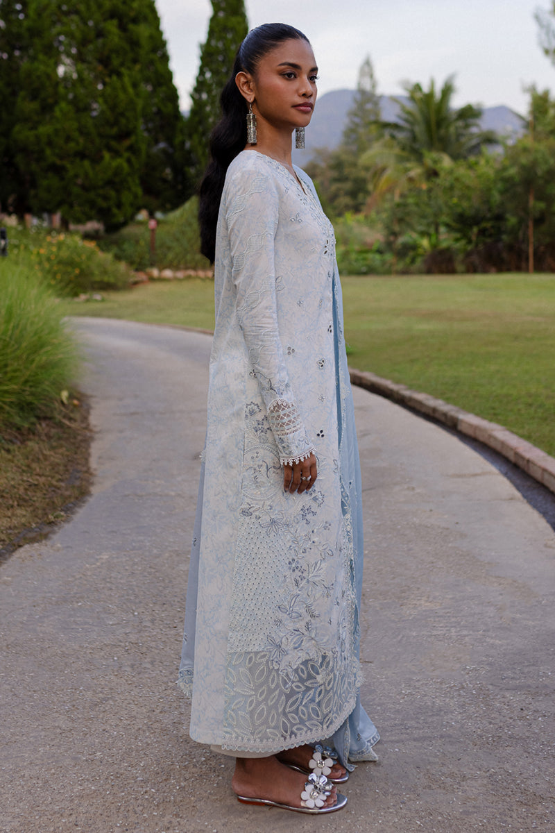 Qalamkar | Q Line Lawn 25 | QM-07 Kian XS Light Blue Lawn