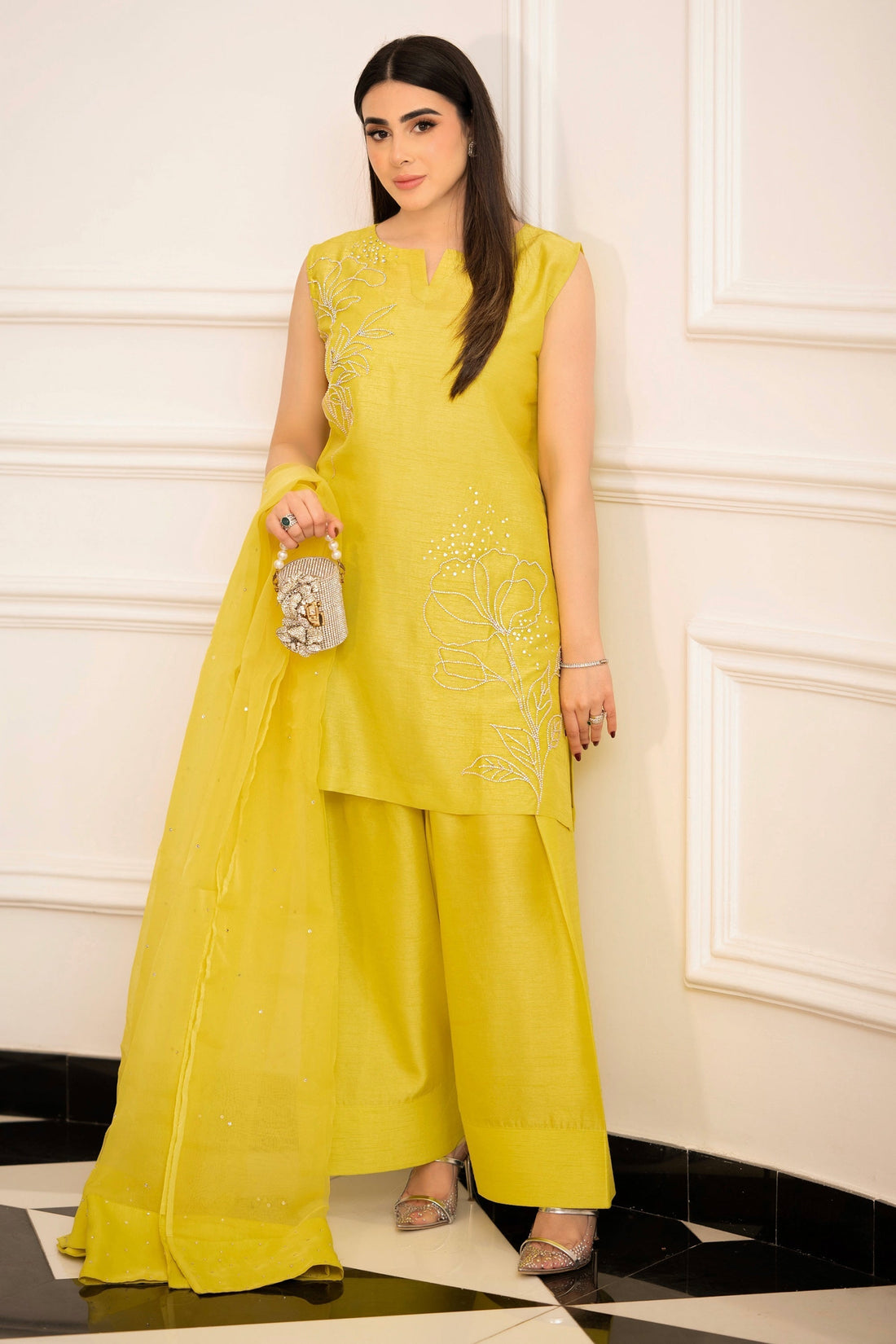 Hana | Signature Series | Lime Radiance XS Yellow Raw Silk