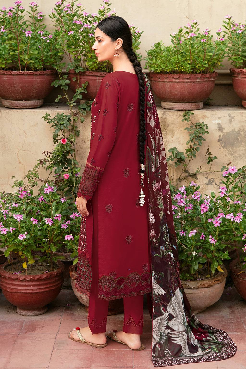 Ramsha | Mashaal Luxury Lawn | L-803 - Pakistani Designer Dress - by Ramsha | Type: Luxury - 100% Original at Saira Sultan