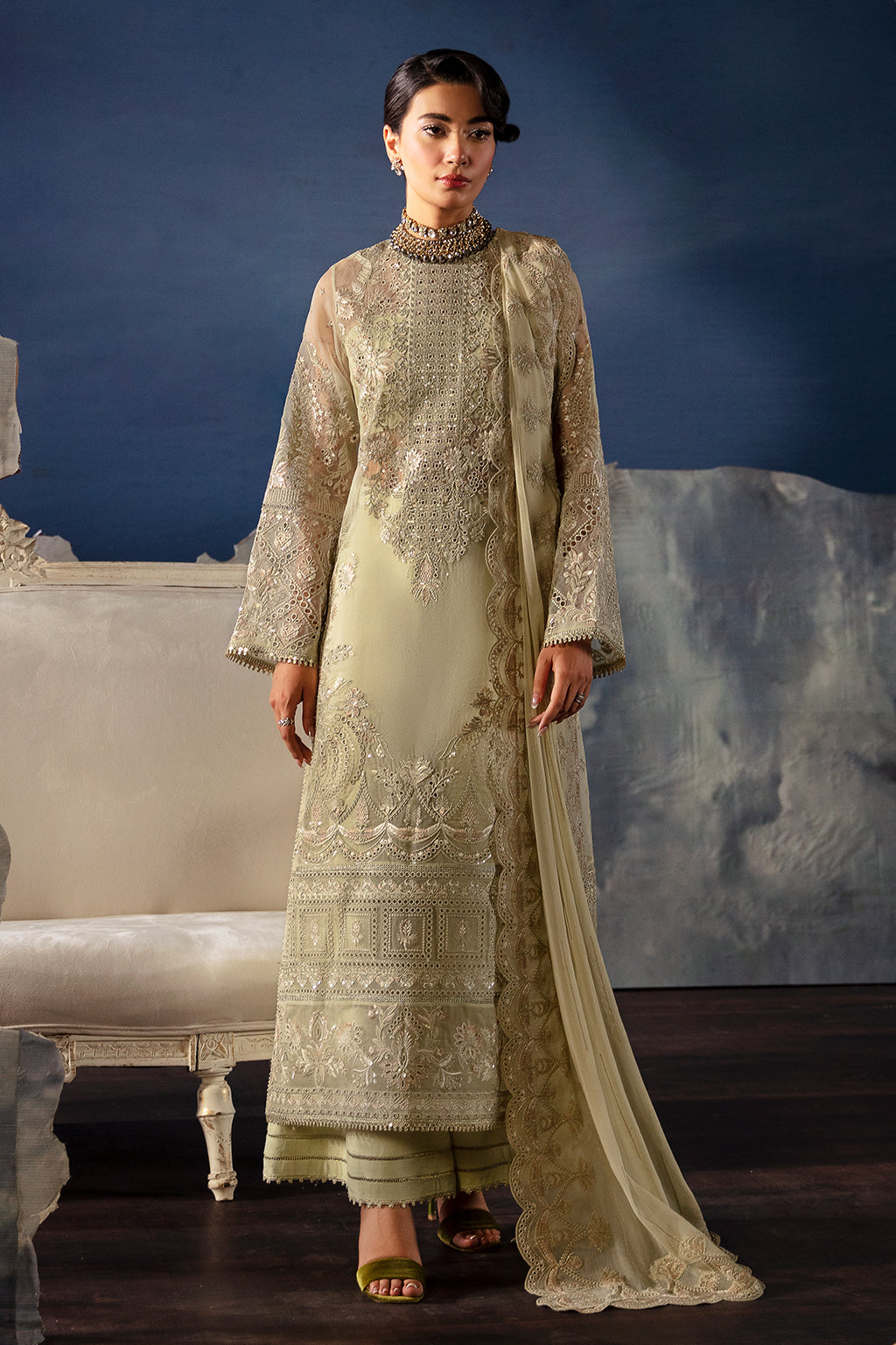 Afrozeh | La Fuchsia Festive 24 | Zelena - Pakistani Designer Dress - by Afrozeh | Type: Formal - 100% Original at Saira Sultan