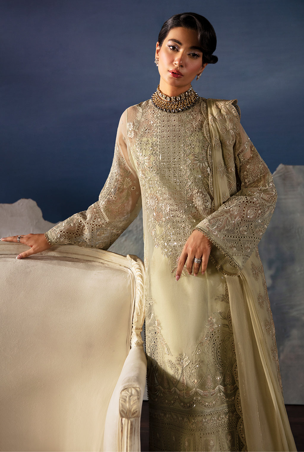 Afrozeh | La Fuchsia Festive 24 | Zelena - Pakistani Designer Dress - by Afrozeh | Type: Formal - 100% Original at Saira Sultan
