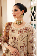 Ramsha | Chevron Chiffon Collection | A-912 Custom Size Beige Chiffon