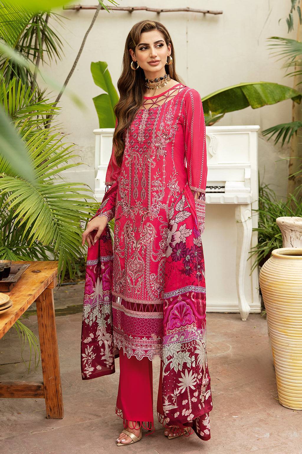 Ramsha | Riwayat Lawn Collection| Y-810 - Pakistani Designer Dress - by Ramsha | Type: Luxury - 100% Original at Saira Sultan